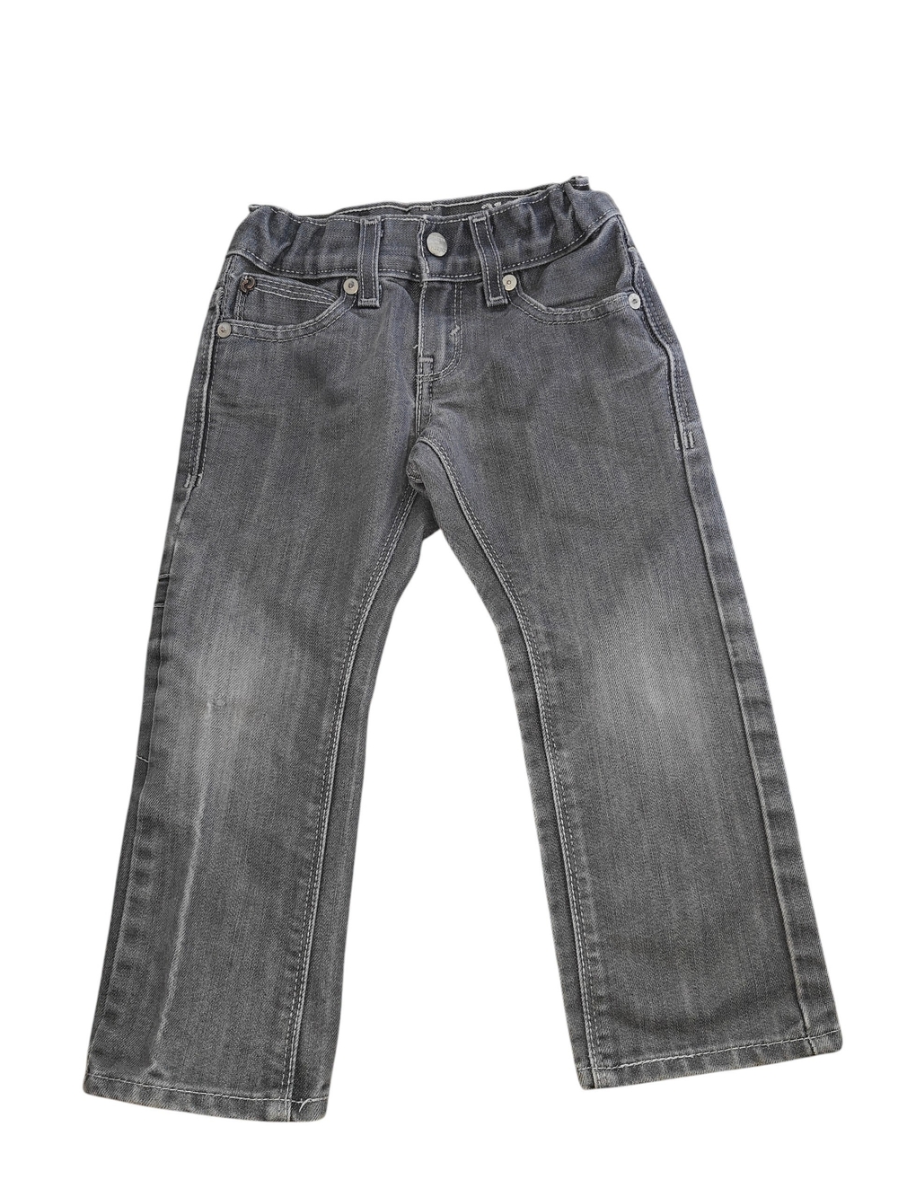 Levis Denizen Skinny Fit Straight Leg Denim Jeans Grey Size 4